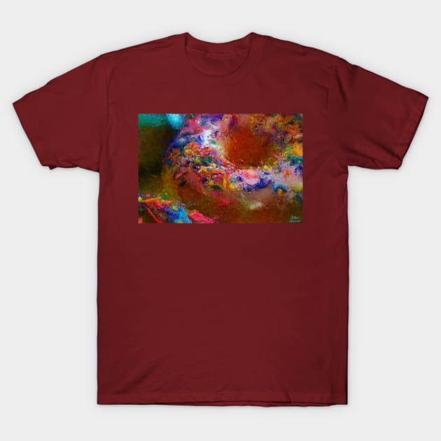 Rainbow Sprinkles Donut Impressionist Painting T-Shirt by BonBonBunny